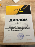 Команда гуманитарного института снова заняла 1 место в городском конкурсе СтудБум!